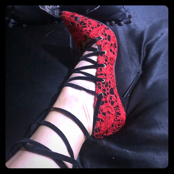 lace stilettos